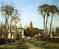 entrée au village de voisins yvelines 1872 Camille Pissarro